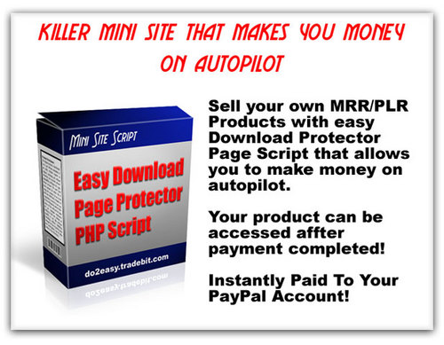Product picture Easy Download Page Protector Script - Mini Site Script